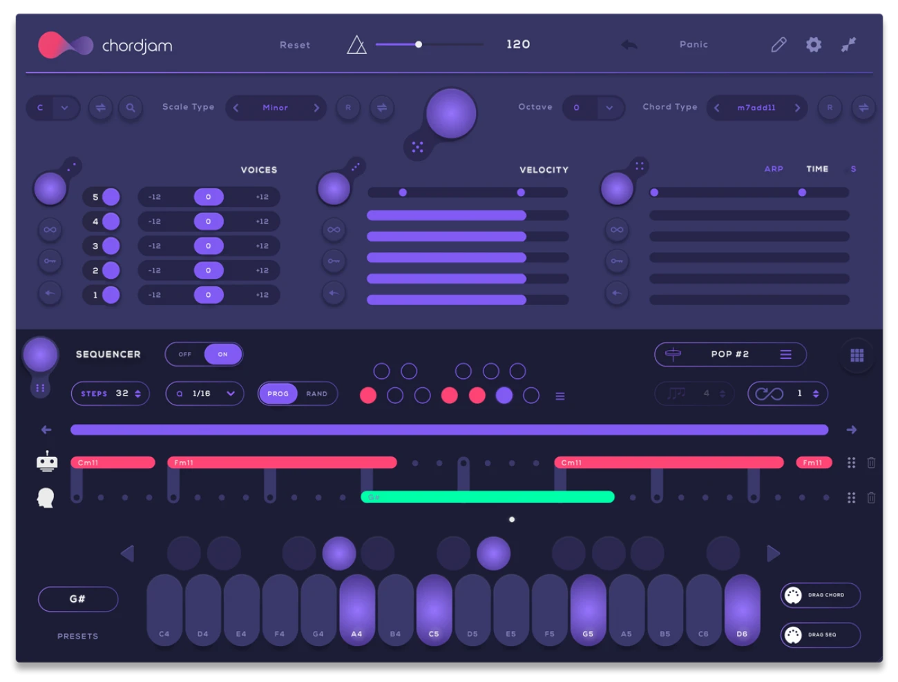 【12/12まで 35％OFF】Audiomodern「Chordjam」もう作曲で悩まない！リアルタイムでプロレベルの斬新なコード進行を生み出す作曲支援ツール｜DTMプラグインセール