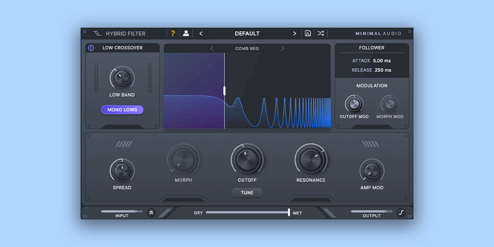 【11/27 18時まで 80%OFF】Minimal Audio「Hybrid Filter」50種以上のフィルターで実現する低音も守る新世代フィルタープラグイン｜DTMプラグインセール