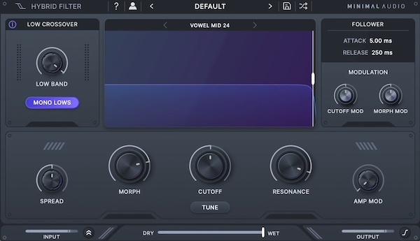 【11/27 18時まで 80%OFF】Minimal Audio「Hybrid Filter」50種以上のフィルターで実現する低音も守る新世代フィルタープラグイン｜DTMプラグインセール