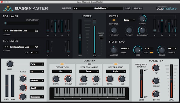 【11/24まで 87％OFF】Loopmasters Plugins「Bass Master」ジャンルを問わず使える手軽に重厚な低音が作れる万能バスシンセ｜DTMプラグインセール