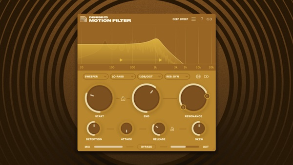 【12/1まで 50％OFF】Denise Audio「Motion Filter」動きのある音創りを可能にする次世代モジュレーション・フィルター｜DTMプラグインセール