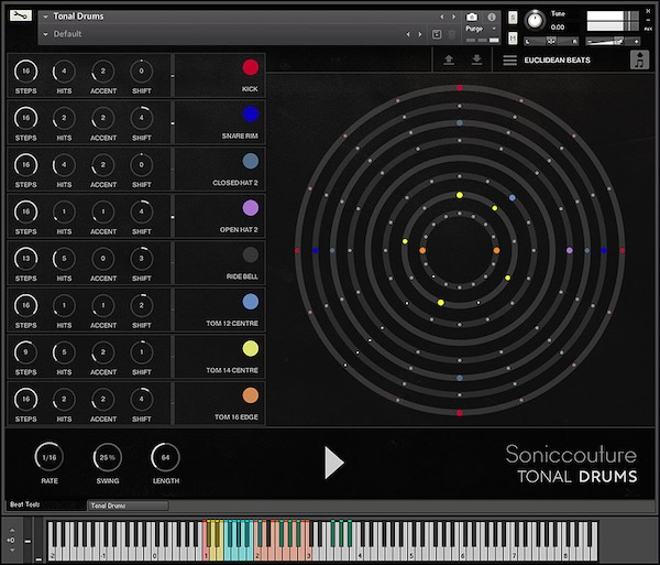 【12/9まで 27％OFF】Soniccouture「Tonal Drums」業界初！好みのピッチにチューニング可能な革新的ドラム音源｜DTMプラグインセール