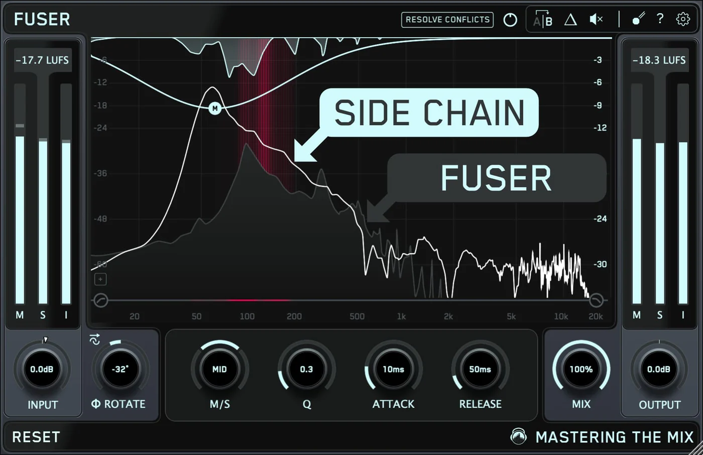 【12/8まで 18％OFF】Mastering The Mix「FUSER」サイドチェインの革命児！音の衝突を自動検知して解決する次世代ミキシングツール｜DTMプラグインセール