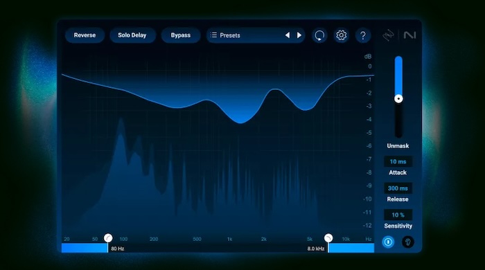 【1/5まで 20％OFF】iZotope「Cascadia」音の重なりを自動調整する次世代エフェクト！ボーカルもリズムも埋もれないインテリジェントディレイ｜DTMプラグインセール