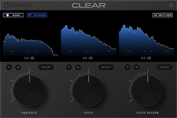 【12/8まで 50％OFF】Supertone「CLEAR」3つのノブで実現する究極のボイス処理！リアルタイムでクリアな音声を実現するノイズ＆リバーブ除去プラグイン｜DTMプラグインセール