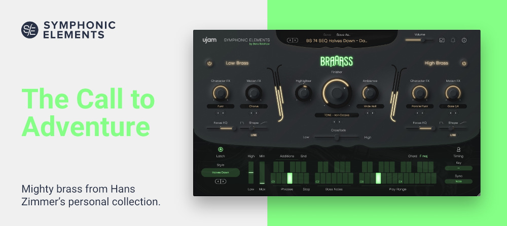 【1/6まで 60％OFF】UJAM「Symphonic Elements BRAAASS」78種の演奏スタイルを搭載！作曲知識不要で誰でも壮大なオーケストラサウンドを手軽に実現できるハリウッド級ブラス音源｜DTMプラグインセール