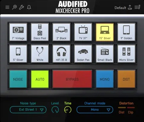 【1/5まで 60％OFF】Audified「MixChecker Pro」様々な再生環境を一発チェック！スマホ、車、ノイズ環境...60種類の再生環境シミュレーターで完璧なミックスを実現｜DTMプラグインセール