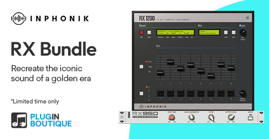 【12/31まで 51％OFF】Inphonik「RX Bundle」黄金期サンプラー2機種（SP-1200、S950）を完全再現したヒップホップ・ローファイビートメイクの決定版バンドル｜DTMプラグインセール