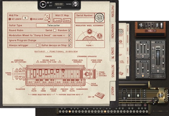 【12/20 18時まで 66％OFF】Sugar Bytes「Guitarist」コード進行とフィンガリングを緻密に設計！ギターフレーズをステップ入力でリアルに表現できる究極のバーチャル・リズムギター｜DTMプラグインセール