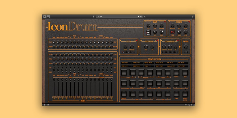 【1/7まで 50％OFF】GForce Software「IconDrum」往年の名機が進化を遂げた！80年代ビンテージサウンドと最新機能を融合した次世代ドラムマシン｜DTMプラグインセール