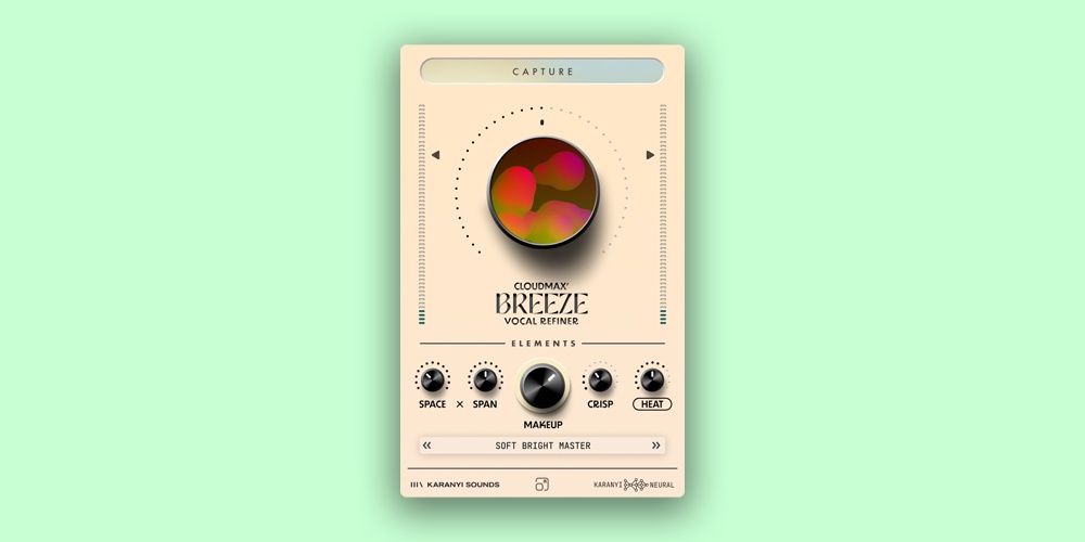 【1/17まで 33％OFF】Karanyi Sounds「Cloudmax Breeze」微妙な補正から極端な効果まで対応！AIが導くスマートなボーカル処理が実現する究極のボーカル加工ツール｜DTMプラグインセール