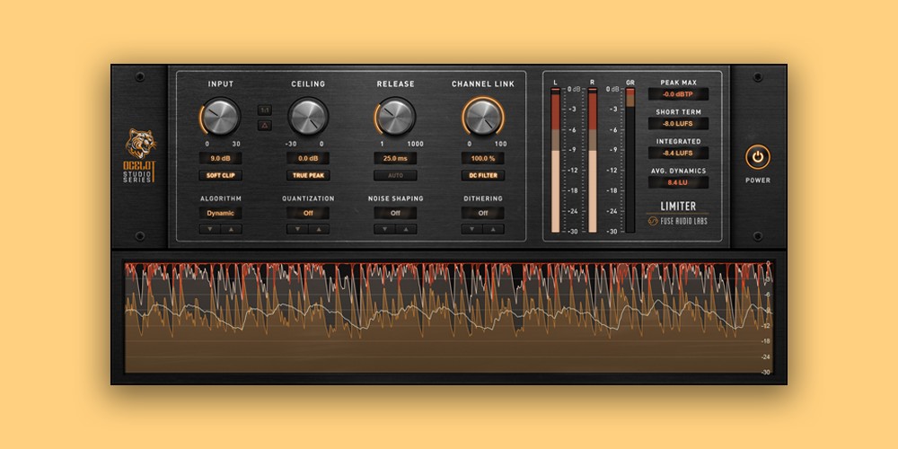 【1/18まで 57％OFF】Fuse Audio Labs「OCELOT Limiter True Peak Limiter」究極の音圧管理！5つのアルゴリズムで音源の本質を逃さないAI搭載のインテリジェント・リミッター｜DTMプラグインセール