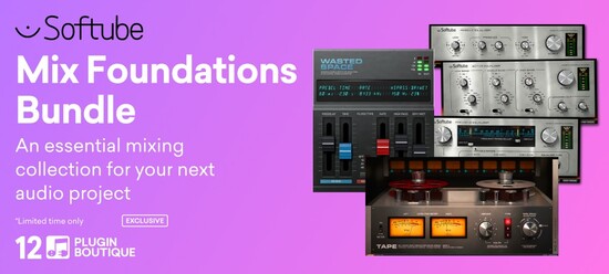 【12/31まで 83％OFF】Softube「Softube Mix Foundations Bundle」EQ・リバーブ・テープエミュレーションを1つに集約！プロの現場で活躍するSofttubeミキシング必須プラグイン3種セット｜DTMプラグインセール