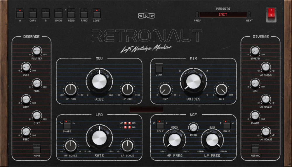 【12/29まで 74％OFF】United Plugins「Retronaut」LoFi制作の新定番！レトロサウンドを追求した究極のノスタルジアマシン｜DTMプラグインセール