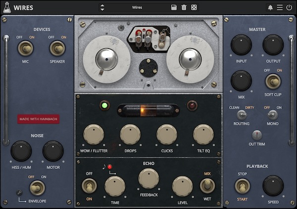 【1/5まで 35％OFF】AudioThing「Wires」幻のソ連のワイヤーレコーダーが遂にプラグイン化！真空管出力の独特なエコーサウンド｜DTMプラグインセール