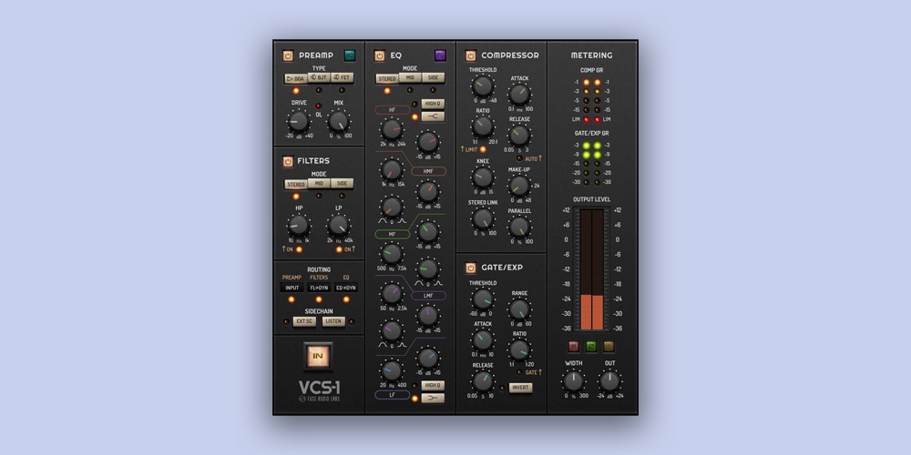 【12/31まで 81％OFF】Fuse Audio Labs「VCS-1 All-In One Channel Strip」プリアンプからEQ、コンプまで全搭載！シンプルな操作で至高のサウンドメイクを実現するゼロレイテンシー・チャンネルストリップ｜DTMプラグインセール