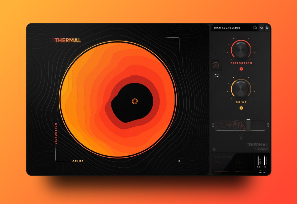 【1/8まで 49％OFF】Output「Thermal」マルチステージエンジン搭載！ビットクラッシャーからリバーブまで直感的な操作で多彩な歪みを作り出すディストーションプラグイン｜DTMプラグインセール