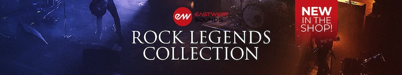 【1/21 16時まで 70％OFF】EastWest「Rock Legends Collection」ギター、ベース、ドラム（Ministry of Rock, Ministry of Rock 2, Stormdrum Pro 2）ロック制作に必要な全てが詰まった3つのプロ仕様サウンド制作プラグインバンドル｜DTMプラグインセール