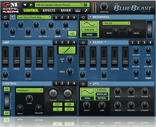 【1/23 18時まで 67％OFF】Gospel Musicians「BlueBeast」98年の革新機Yamaha EX5サウンドを30GBのサンプルで完全再現！DTMプラグインセール