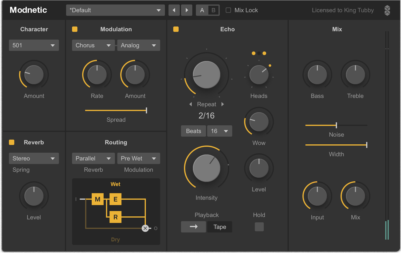 【1/26まで 58％OFF】Surreal Machines「Modnetic」70年代テープディレイが現代によみがえる！4つのエフェクトを1つに凝縮したビンテージテープエコー プラグイン｜DTMプラグインセール