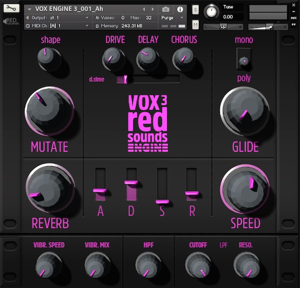 【1/25 9時まで 無料配布】Red Sounds「Vox Engine 3」EDMからLo-Fiまで対応！153種類のボーカルプリセット入りプロ級のボーカルサウンド｜DTMプラグインセール