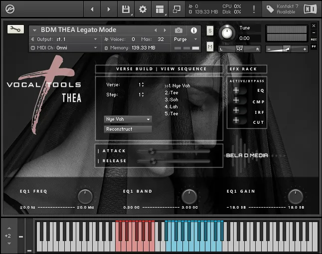 【終了日未定 50％OFF】Bela D Media「Vocal Tools Thea」カスタムボーカルフレーズの作成も自在！メゾソプラノの繊細な表現力を完全再現した次世代ボーカルライブラリ｜DTMプラグインセール