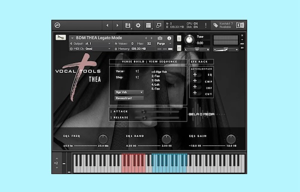 【終了日未定 50％OFF】Bela D Media「Vocal Tools Thea」カスタムボーカルフレーズの作成も自在！メゾソプラノの繊細な表現力を完全再現した次世代ボーカルライブラリ｜DTMプラグインセール