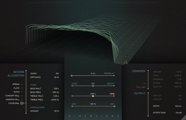 【2/3まで 33％OFF】Softube「Dimensions」プレートからランダムホールまで！6種の選りすぐりリバーブアルゴリズムを1つに凝縮した万能空間系プラグイン｜DTMプラグインセール