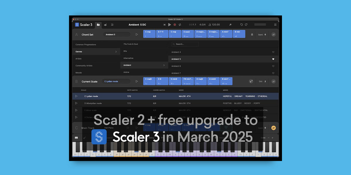 【2/28まで 16％OFF】「Scaler 3」待望の新バージョン登場！音楽制作を革新した世界で最も愛される作曲支援ツールが完全進化｜DTMプラグインセール