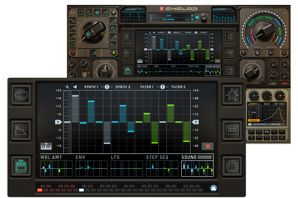 【1/30まで 50％OFF】Sugar Bytes「Cyclop」FXシーケンサー搭載！未来のベースサウンドを生み出すモンスター級モノフォニックシンセ｜DTMプラグインセール