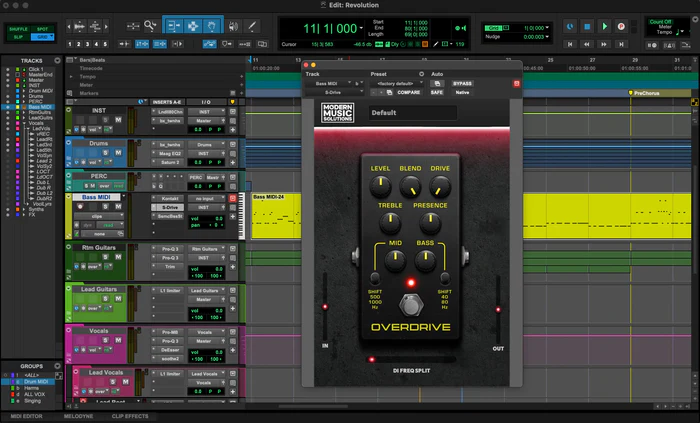 【終了日未定 無料配布】MODERN MUSIC SOLUTIONS「S-Drive | Bass OD」ベースオーバードライブの決定版！あなたのベーストーンが変わる最強の無料ベースプラグイン｜DTMプラグインセール