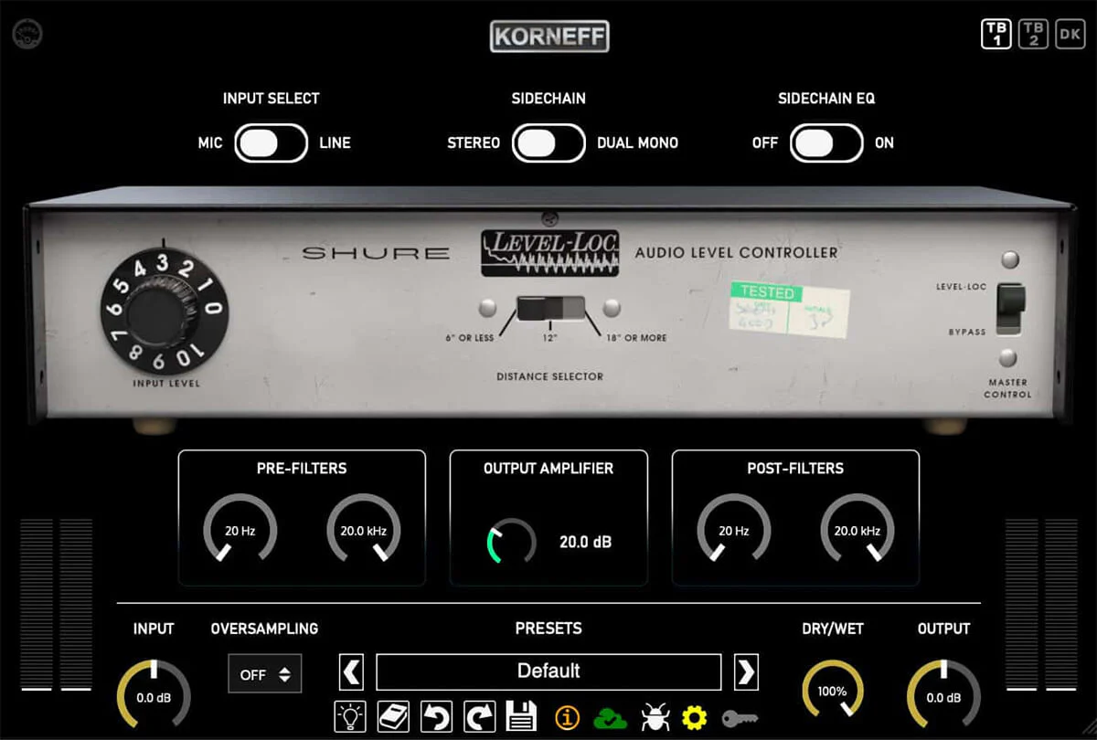 【2/20まで 50％OFF】Korneff Audio「Shure Level-Loc」シェリル・クロウからブラック・キーズまで！レジェンドが愛する伝説のコンプレッサー｜DTMプラグインセール