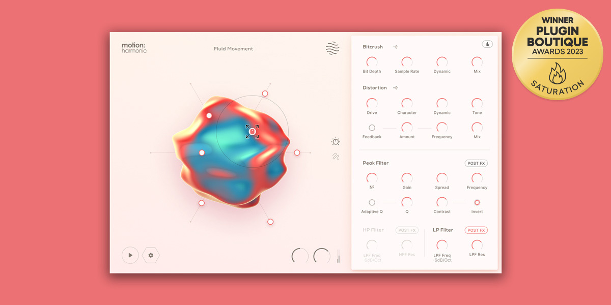 【1/31まで 50％OFF】Excite Audio「Motion: Harmonic」ドラムからシンセまで！ディストーションとフィルターを融合した6つのマクロで操るエフェクトプラグイン｜DTMプラグインセール