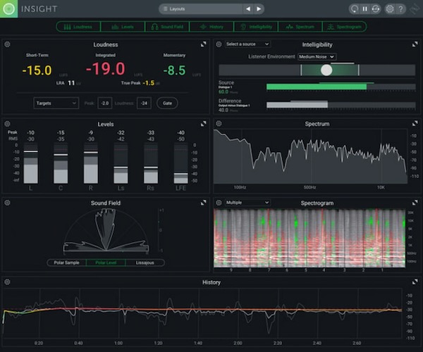 【1/31まで 85％OFF】iZotope「Insight 2」音声のあらゆる側面を完全可視化！ラウドネス・明瞭度・スペクトルバランスを高精度分析する次世代メータリングプラグイン｜DTMプラグインセール