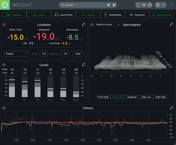 【1/31まで 85％OFF】iZotope「Insight 2」音声のあらゆる側面を完全可視化！ラウドネス・明瞭度・スペクトルバランスを高精度分析する次世代メータリングプラグイン｜DTMプラグインセール