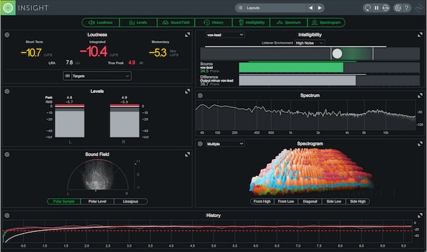 【1/31まで 85％OFF】iZotope「Insight 2」音声のあらゆる側面を完全可視化！ラウドネス・明瞭度・スペクトルバランスを高精度分析する次世代メータリングプラグイン｜DTMプラグインセール