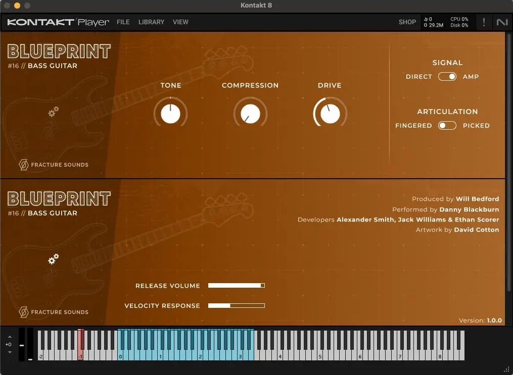 【終了日未定 無料配布】FRACTURE SOUNDS「Blueprint: Bass Guitar｣指弾きとピック弾きの両方に対応！Fender Precision Bassを忠実に再現したバーチャルベース音源｜DTMプラグインセール