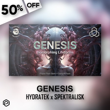 【2/12 8時まで 50％OFF】HydraTek x Spektralisk「Genesis」382種類のサンプルと100種類のプリセットを収録！有機的な生物音から機械的ノイズ、幻想的なテクスチャまで、すべてを網羅した究極のサウンドバンク｜DTMプラグインセール