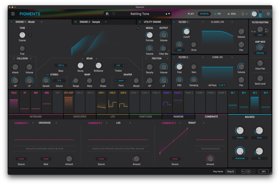 【2/18まで 50％OFF】Arturia「Pigments 6」直感的な操作性と6種のエンジン×1600以上のプリセットを実装！モーダル、グラニュラー、ウェーブテーブルを完全搭載した万能シンセサイザー｜DTMプラグインセール