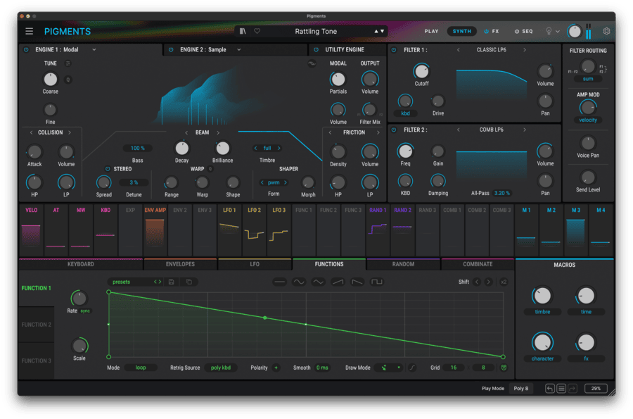 【2/18まで 50％OFF】Arturia「Pigments 6」直感的な操作性と6種のエンジン×1600以上のプリセットを実装！モーダル、グラニュラー、ウェーブテーブルを完全搭載した万能シンセサイザー｜DTMプラグインセール