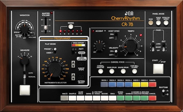 【3/2まで 20％OFF】Cherry Audio「CR-78 Drum Machine」伝説のリズムマシンが完全復活！全音源を完全エディット可能な次世代CR-78エミュレーション｜DTMプラグインセール