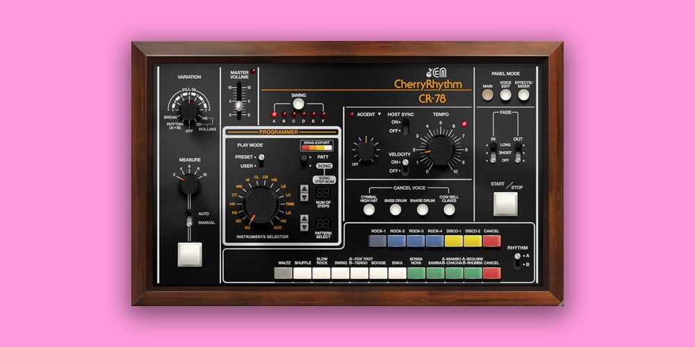 【3/2まで 20％OFF】Cherry Audio「CR-78 Drum Machine」伝説のリズムマシンが完全復活！全音源を完全エディット可能な次世代CR-78エミュレーション｜DTMプラグインセール