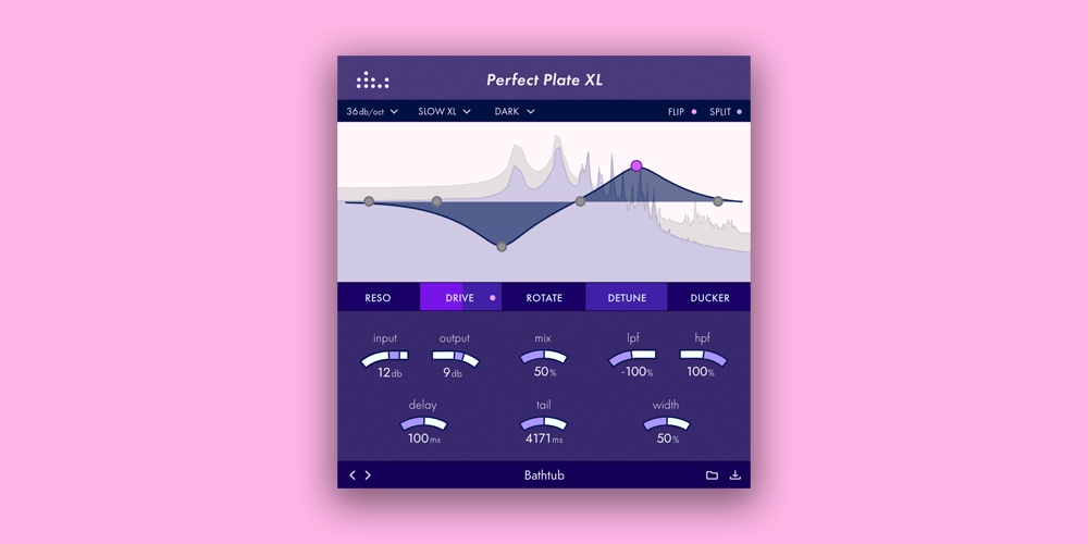 Denise Audio「Perfect Plate XL」アナログプレートリバーブを完全再現！5つのパラメーターで自在に操るプレートリバーブ｜DTMプラグインセール