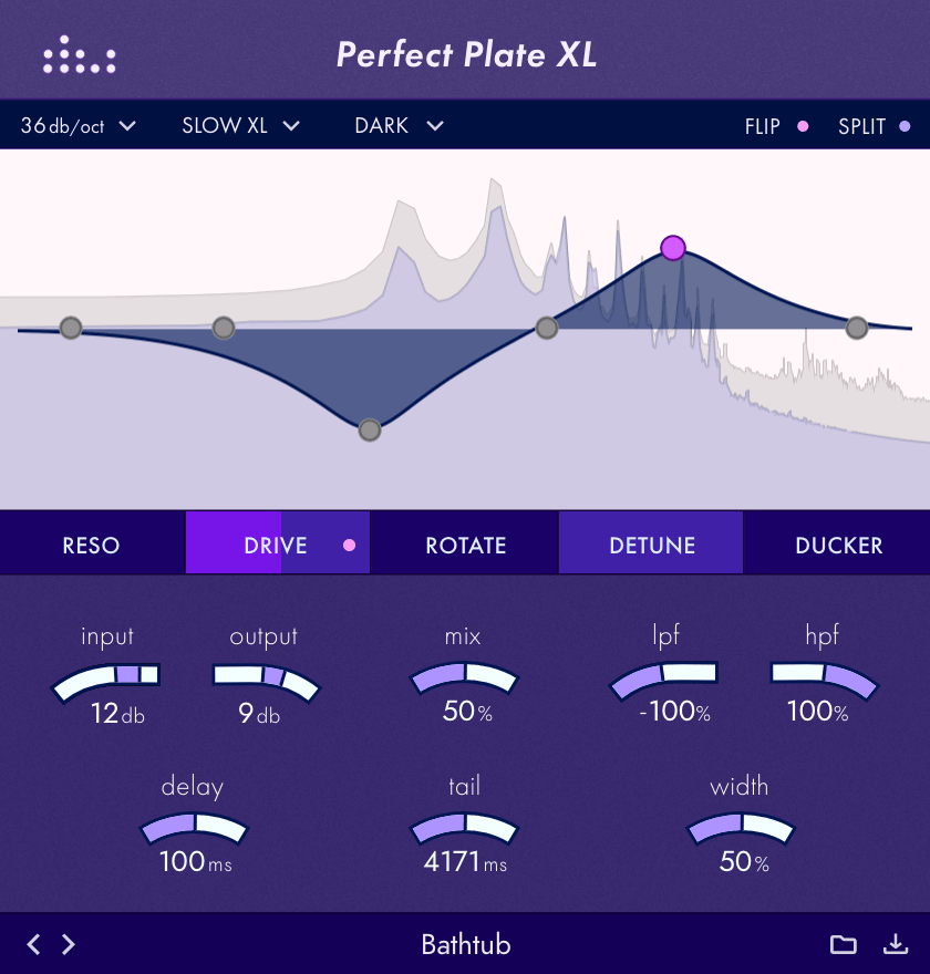 Denise Audio「Perfect Plate XL」アナログプレートリバーブを完全再現！5つのパラメーターで自在に操るプレートリバーブ｜DTMプラグインセール