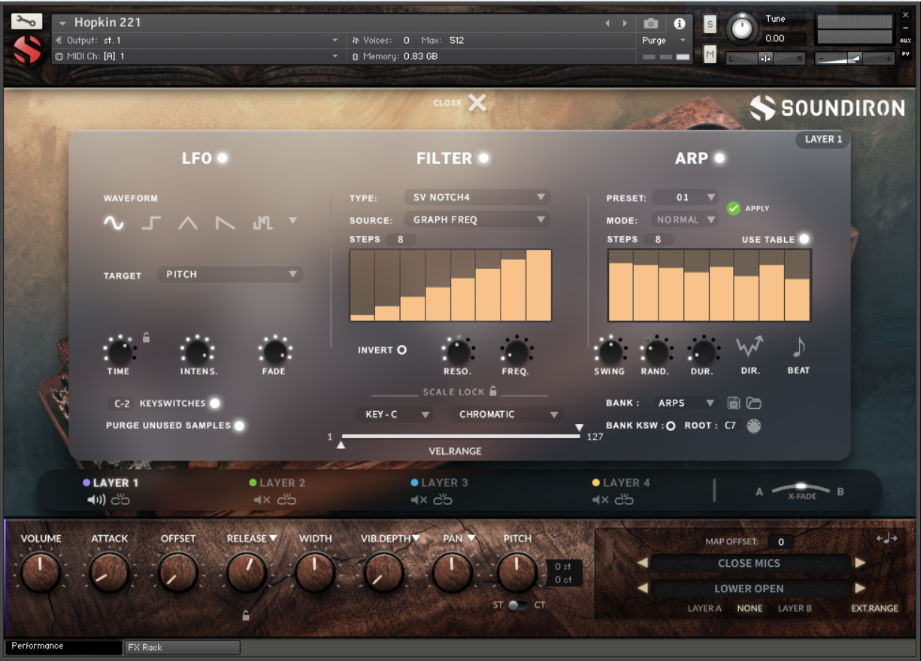 Soundiron「Hopkin Instrumentarium: 2+2+1」14弦の共鳴が織りなす自然な共鳴から幻想的なアンビエントまで！マルチブリッジ・ジーターのサンプリング音源｜DTMプラグインセール