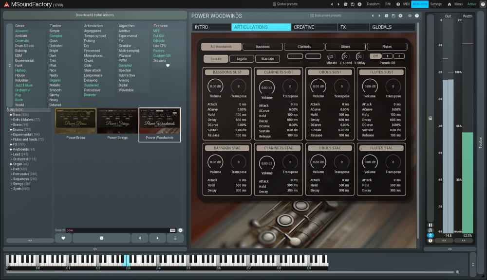 MeldaProduction「PowerWoodwinds」レガートからシンセ的サウンドまで自在に操る！現代音楽制作に特化したクリエイティブな木管サウンド｜DTMプラグインセール