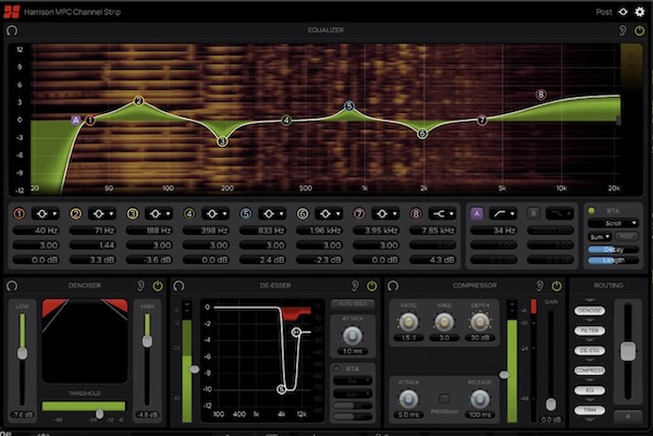 Harrison「MPC Channel Strip」ハリウッド映画のサウンドエンジニアが選ぶMPCコンソールがプラグイン化！6つの必須ツールを搭載した映画スタジオ品質のチャンネルストリップ｜DTMプラグインセール