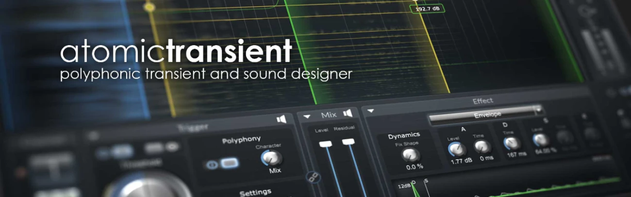 Molecular Bytes「AtomicTransient」一音一音を完璧にコントロール！ループやドラム素材を自在に操る次世代トランジェントシェイパー｜DTMプラグインセール