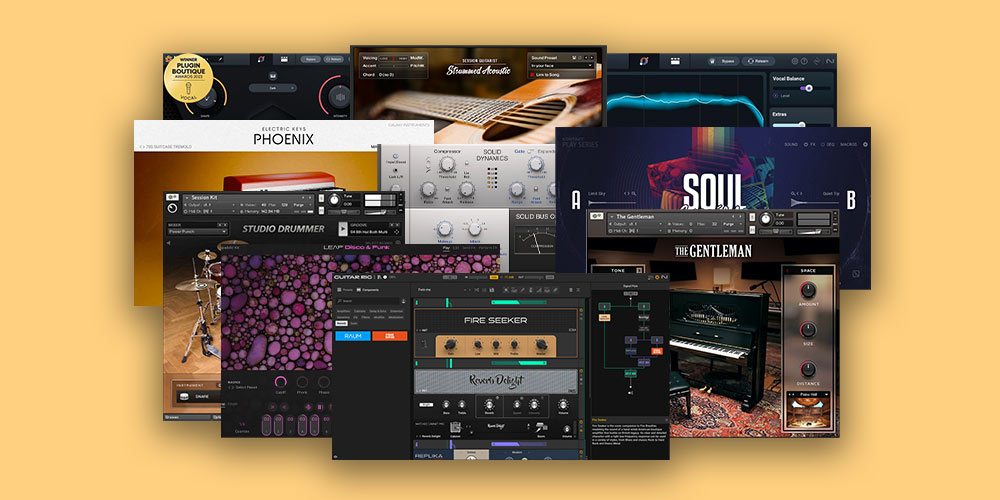 Native Instruments「Komplete 15 Select Band Bundle」リアルなバンドサウンドを自宅で完結！リアルなアコースティックドラム、名機を再現したベース＆ギター、エレピやストリングスも完備した最強バンドル｜DTMプラグインセール