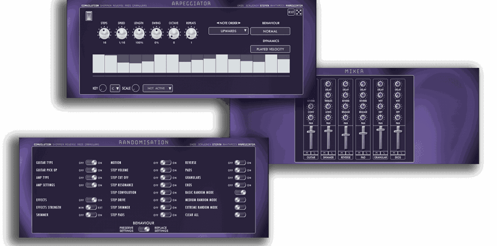 Audiofier「Modus & Forma (Ambient Electric)」美しいアルペジオ、深みのあるリバーブ、奥行きのあるエフェクト！アンビエントやポストロックに最適な幻想的ギターサウンド｜DTMプラグインセール